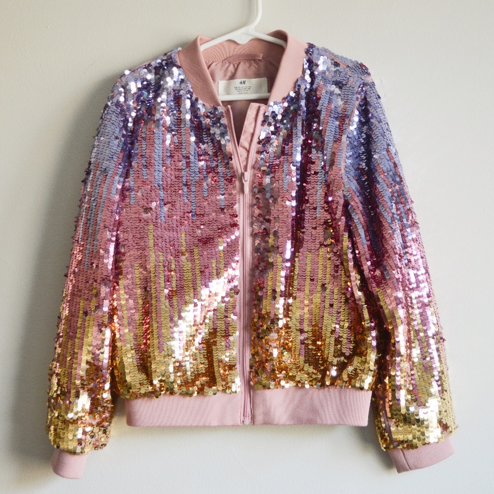 SEQUINED BOMBER JACKET